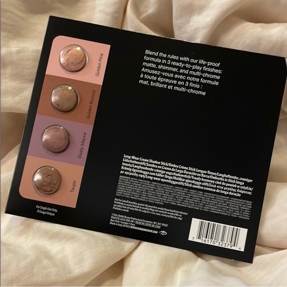 Bobbi Brown 24 hour long wear cream shadow pods- 4 colors